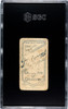 1910 T206 Miller Huggins Portrait Piedmont 350 SGC 1 back of card