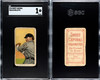 1910 T206 Ed Willetts Sweet Caporal 350 SGC 1 front and back of card
