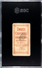 1910 T206 Jim Scott Sweet Caporal 350 SGC 1 back of card