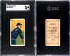 1910 T206 Jim Scott Sweet Caporal 350 SGC 1 front and back of card