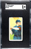 1910 T206 Tom Downey Batting Sweet Caporal 350 SGC 1 front of card