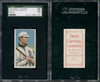 1910 T206 Danny Murphy Batting Sweet Caporal 350 SGC 1.5 front and back of card