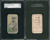 1910 T206 George Stovall Batting Sweet Caporal 350-460 SGC 1 Back Stamp front and back of card 1910 T206 George Stovall Batting Sweet Caporal 350-460 SGC 1 Back Stamp front and back of card