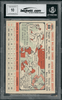 1956 Topps Chuck Tanner #69 BGS Authentic Auto Back of card