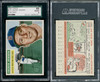 1956 Topps Jackie Jensen Gray Back #115 SGC 8 front and back of card