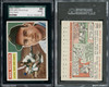 1956 Topps Wes Westrum Gray Back #156 SGC 8 front and back of card