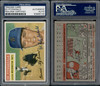 1956 Topps Ed Fitzgerald #198 PSA Authentic Auto front and back of card