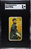 1909 T206 Lee Tannehill Tannehill on Front Tolstoi SGC 1 front of card