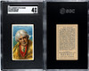 1910 T113 Types of All Nations New Zealand Recruit Little Cigars SGC 4 front and back of card