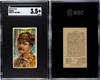 1910 T113 Types of All Nations Canada Sub Rosa Little Cigars SGC 3.5 front and back of card