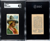 1910 T113 Types of All Nations Mexico Sub Rosa Little Cigars SGC 4 front and back of card