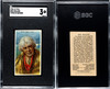 1910 T113 Types of All Nations New Zealand Sub Rosa Little Cigars SGC 3 front and back of card