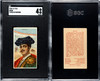 1910 T113 Types of All Nations Spain Sub Rosa Little Cigars SGC 4 front and back of card