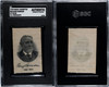 1910 S77 Mogul Cigarettes Benjamin Harrison U.S. Presidents SGC A front and back of card