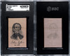 1910 S77 Mogul Cigarettes John Tyler U.S. Presidents SGC A front and back of card