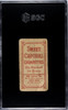1911 T206 Tom Downey Batting Sweet Caporal 350-460 SGC 1 back of card