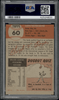 1953 Topps Cloyd Boyer #60 PSA 6 Back of card
