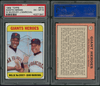 1969 Topps Willie McCovey Juan Marichal #572 PSA 6 front and back of card