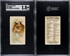 1888 N25 Allen & Ginter Leopard Wild Animals of the World SGC 1.5 front and back of card