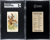 1888 N25 Allen & Ginter Prong-horn Antelope Wild Animals of the World SGC 1 front and back of card