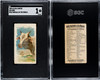 1888 N25 Allen & Ginter Zebu Wild Animals of the World SGC 1 front and back of card
