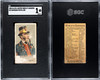 1888 N33 Allen & Ginter Bavarian Postillion World's Smokers SGC 1 front and back of card