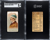 1888 N33 Allen & Ginter English Naval Officer World's Smokers SGC 1 front and back of card