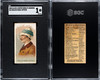 1888 N33 Allen & Ginter English Naval Officer World's Smokers SGC 1 front and back of card