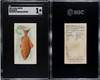1889 N8 Allen & Ginter Goldfish Fish From American Waters SGC 1 front and back of card