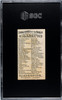 1890 N23 Allen & Ginter Azuvert Song Birds of the World SGC 1.5 back of card