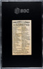 1890 N23 Allen & Ginter Azuvert Song Birds of the World SGC 1.5 Back of card