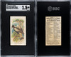 1890 N23 Allen & Ginter Piping Crow-Shrike Song Birds of the World SGC 1.5 front and back of card