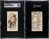 1890 N23 Allen & Ginter Rose-Breasted Grosbeak Song Birds of the World SGC 1 front and back of card