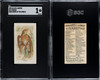 1890 N23 Allen & Ginter Thrush Song Birds of the World SGC 1 front and back of card