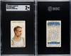 1908 Ogden's Cigarettes Spike Robson #39 Pugilists & Wrestlers SGC 2 front and back of card
