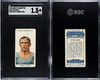 1908 Ogden's Cigarettes Peter Gotz #40 Pugilists & Wrestlers SGC 1.5 front and back of card