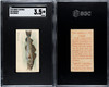 1910 T58 Fish Series Codfish Sweet Caporal SGC 3.5 front and back of card