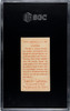 1910 T58 Fish Series Codfish Sweet Caporal SGC 3.5 Back of card