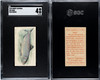 1910 T58 Fish Series Shad Sweet Caporal SGC 4 front and back of card