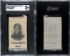 1910 Mogul Cigarettes S77 Silks Andrew Jackson U.S. Presidents SGC 2 front and back of card