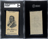 1910 Mogul Cigarettes S77 Silks James Buchanan U.S. Presidents SGC 3 front and back of card