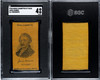 1910 Mogul Cigarettes S77 Silks James Monroe U.S. Presidents SGC 4 front and back of card