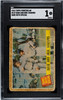 1962 Topps Venezuela Babe Ruth & Miller Huggins #137 Babe Ruth Special SGC 1 front of card