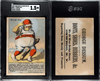 1880's H804-7 Merchant's Gargling Oil Struck Out Blue & Yellow George Dessum Boots, Shoes & Rubbers SGC 1.5 front and back of card
