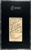 1909-11 T206 Red Murray Batting Tolstoi SGC 1 (727) back of card