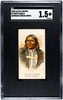 1888 N2 Allen & Ginter White Shield Latham Back Stamp American Indian Chiefs SGC 1.5 front of card