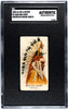 1888 N2 Allen & Ginter Man And American Indian Chiefs SGC Authentic front of card