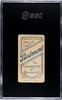1910 T206 Bill Chappelle Piedmont 350 SGC 1 back of card