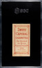 1910 T206 Doc Casey Sweet Caporal 350 SGC 1.5 back of card