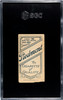 1911 T206 Larry Doyle Portrait Piedmont 350-460 SGC Authentic back of card